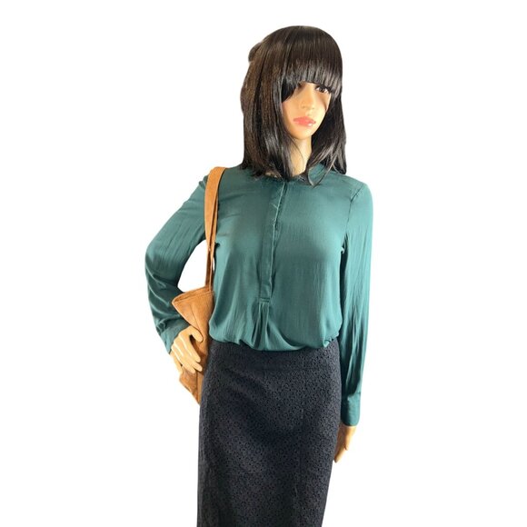 (6 for $25) Old Navy The Tunic Popover Blouse in Teal Size Small - Picture 10 of 10